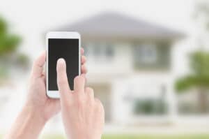 You can control a garage door using a smart phone app.