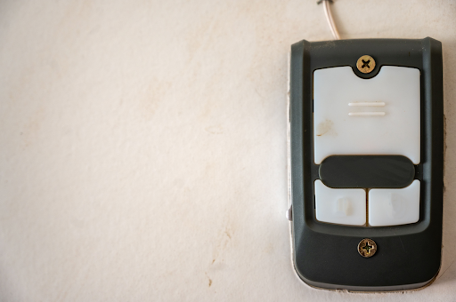 A wall mounted garage door opener