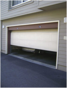 garage door half open