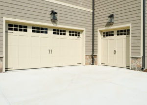 Three cars garage exterior