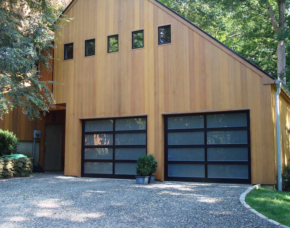 Northwest modern classic home with beautiful garage door